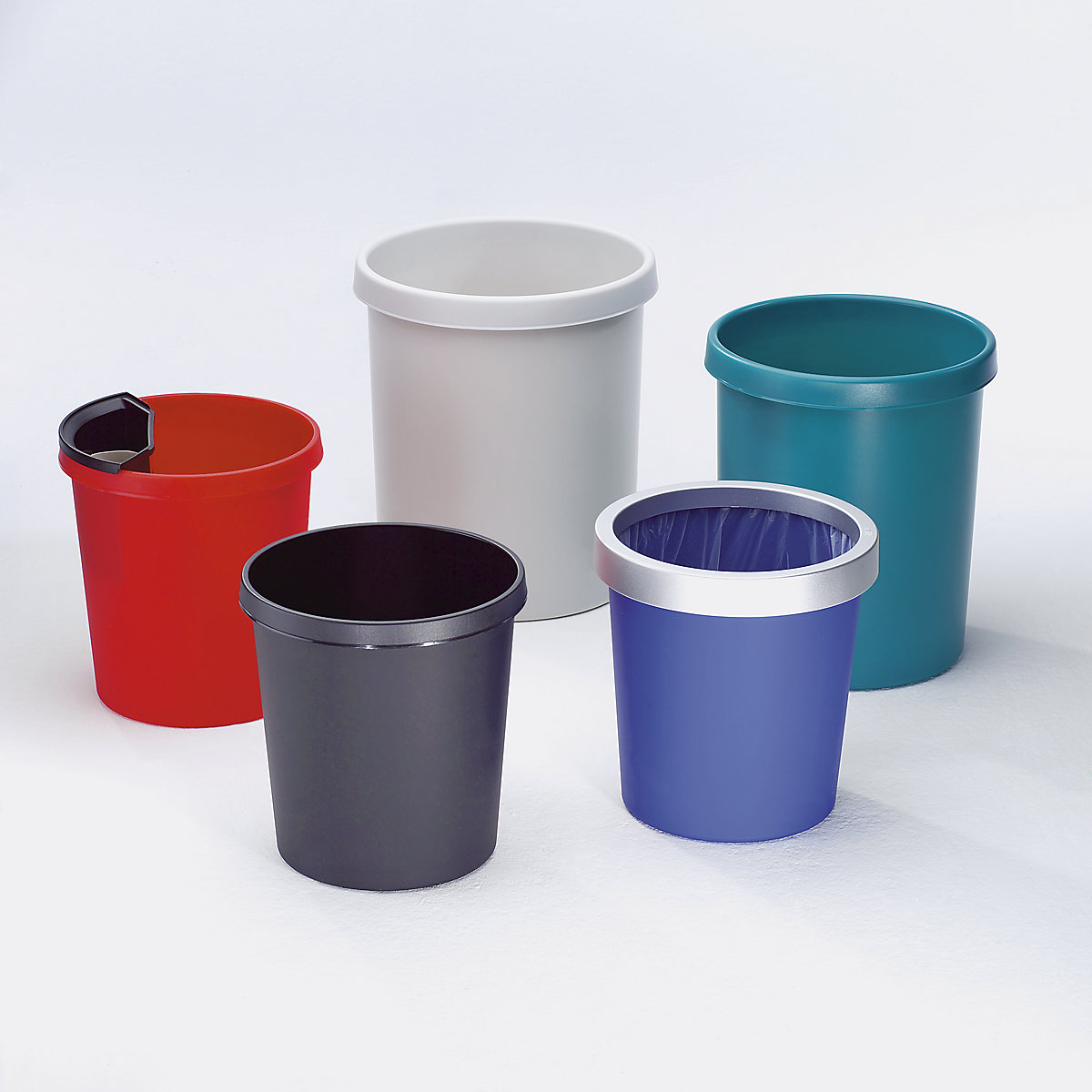 Waste paper bin made of polythene – helit (Product illustration 2)-1