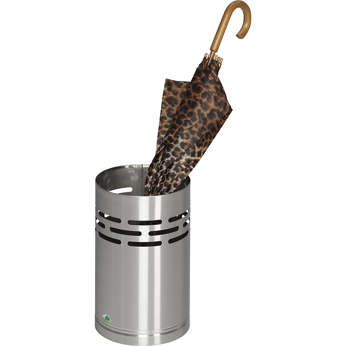 Waste paper bin, stainless steel with brushed matt finish – VAR (Product illustration 2)-1