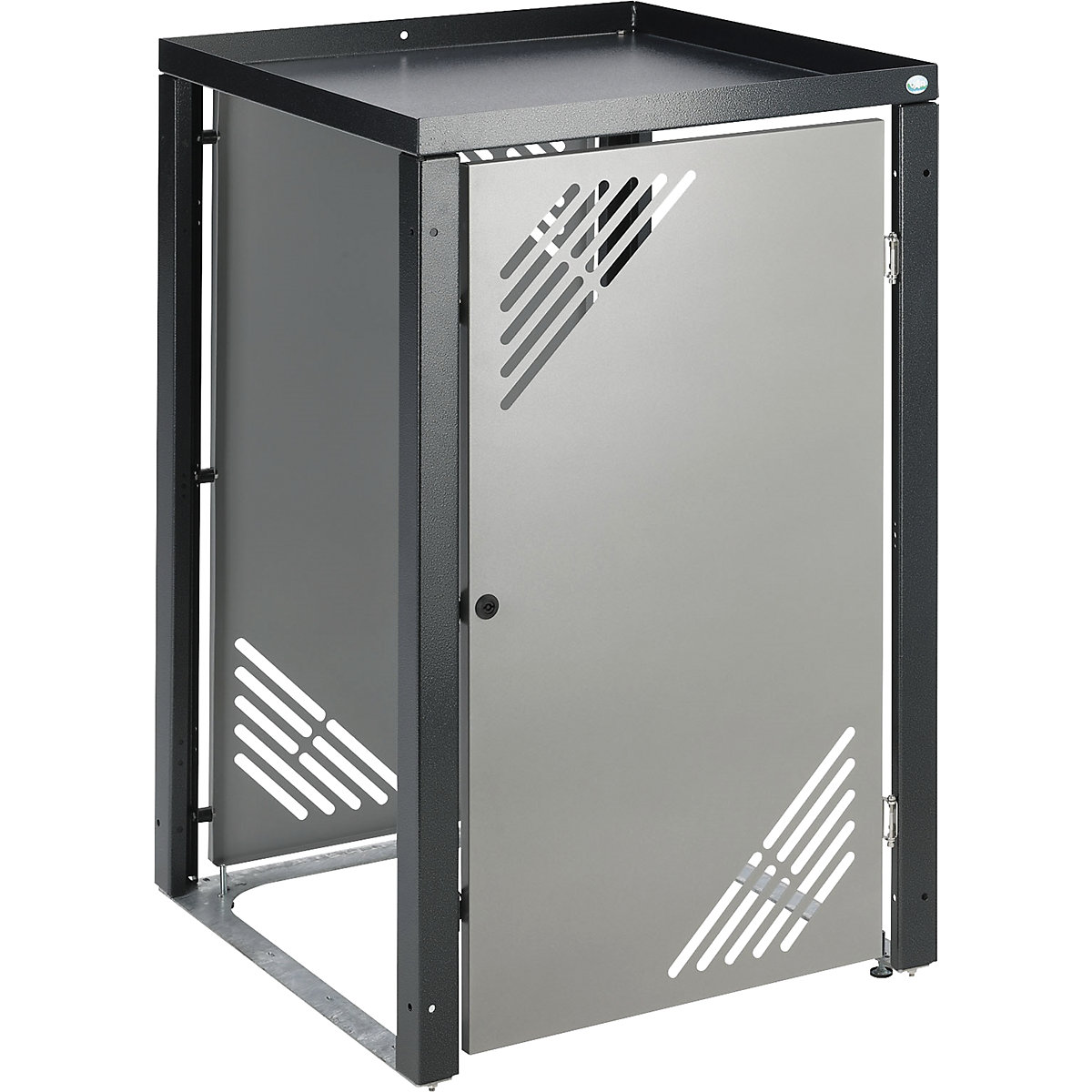 Rubbish bin box with plant cover - VAR