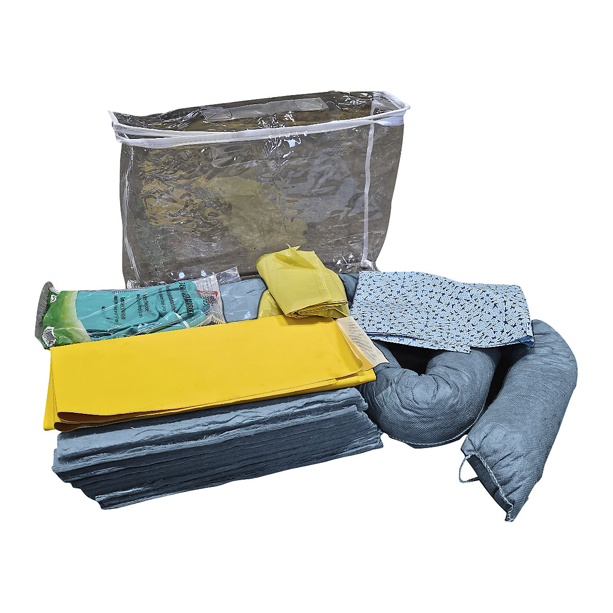 Kit d'urgence anti-fuite avec plaque d'étanchéité jetable - eurokraft basic