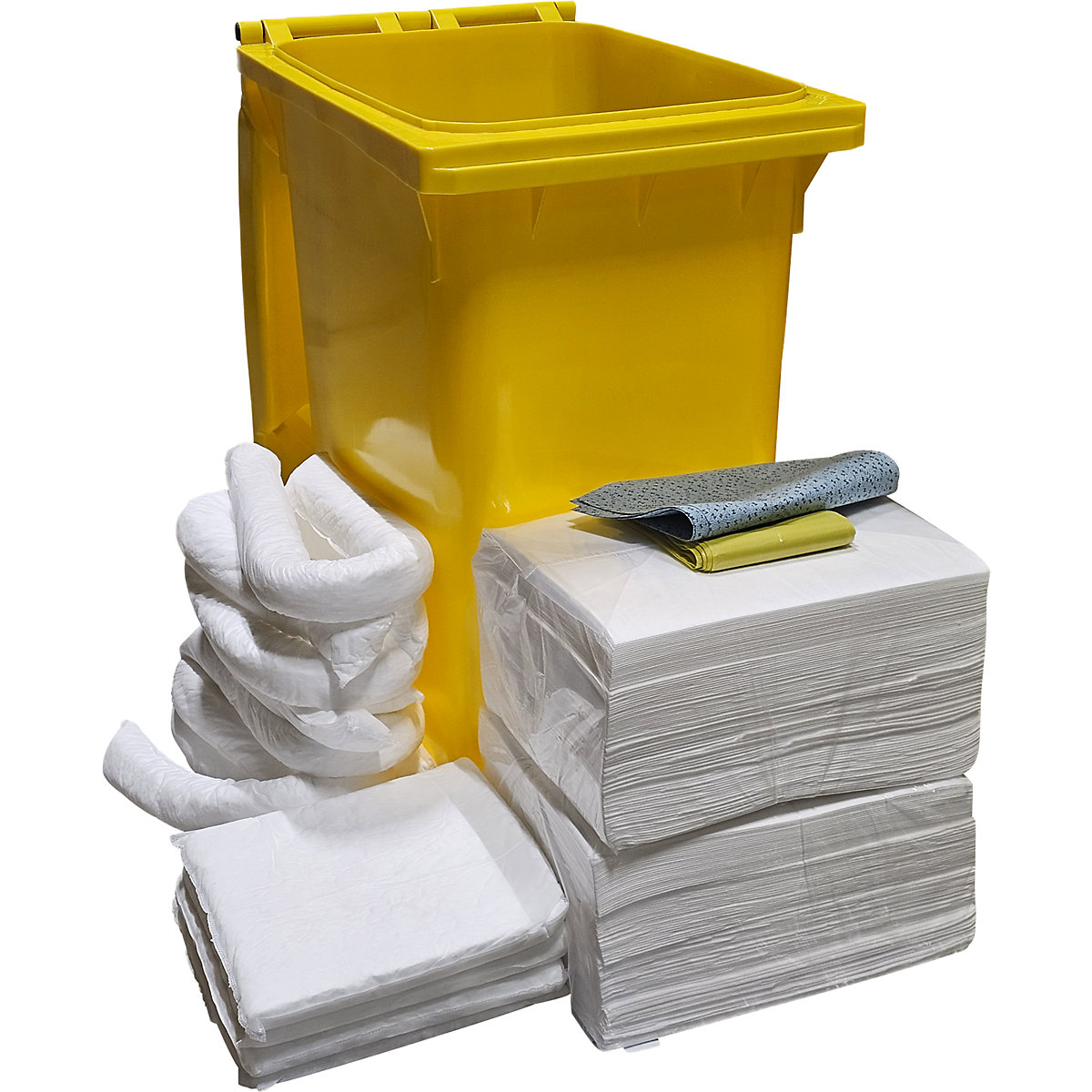 Kit d'urgence anti-fuites en bac roulant – eurokraft basic
