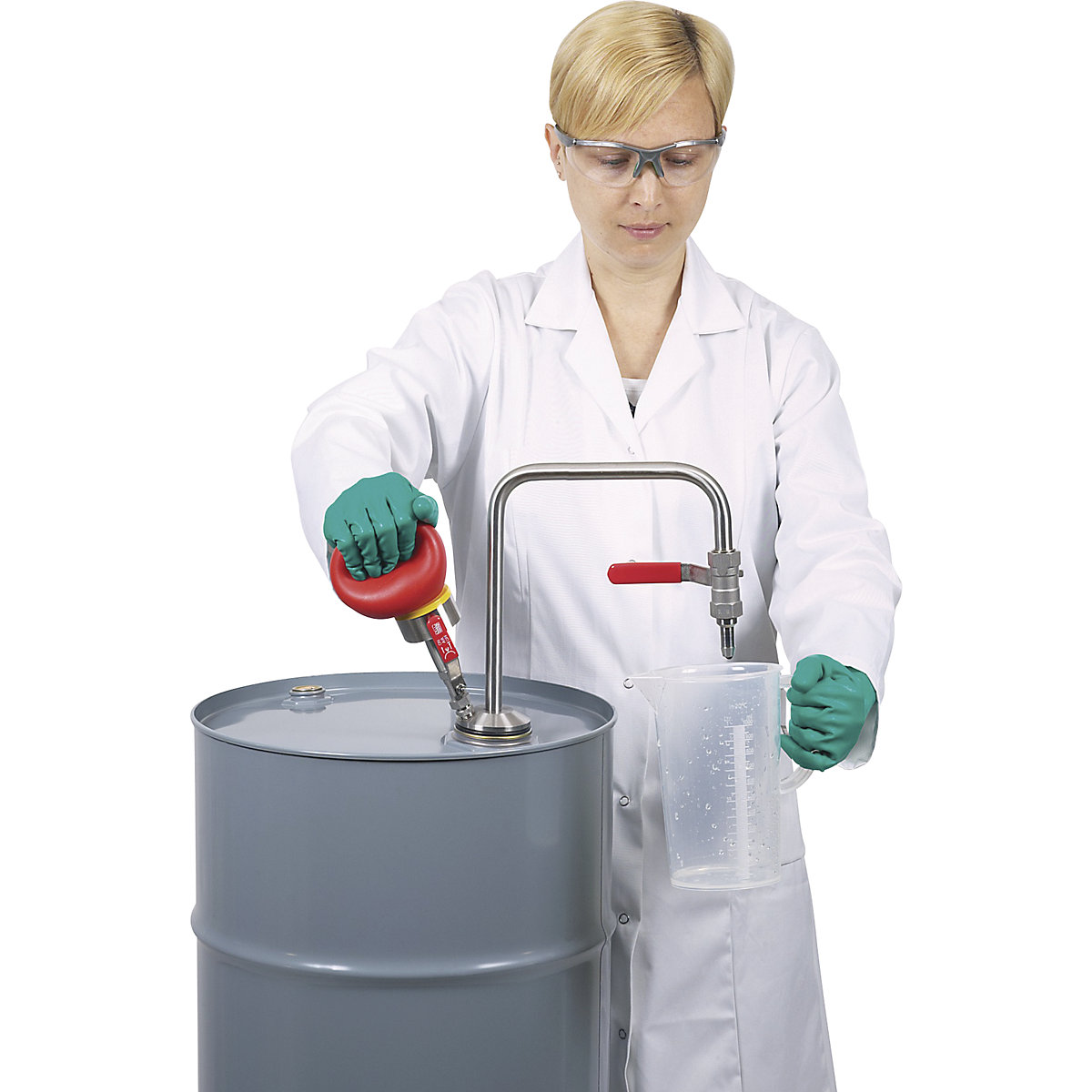 Pompe en inox pour solvants à actionnement manuel (Illustration du produit 20)-19