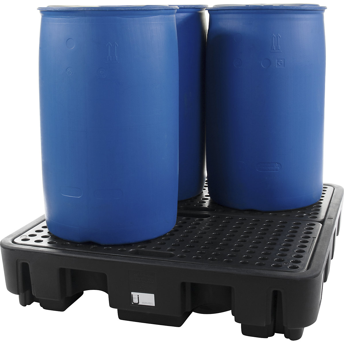 Cuve de rétention en PE pour 4 fûts de 200 litres (Illustration du produit 2)-1