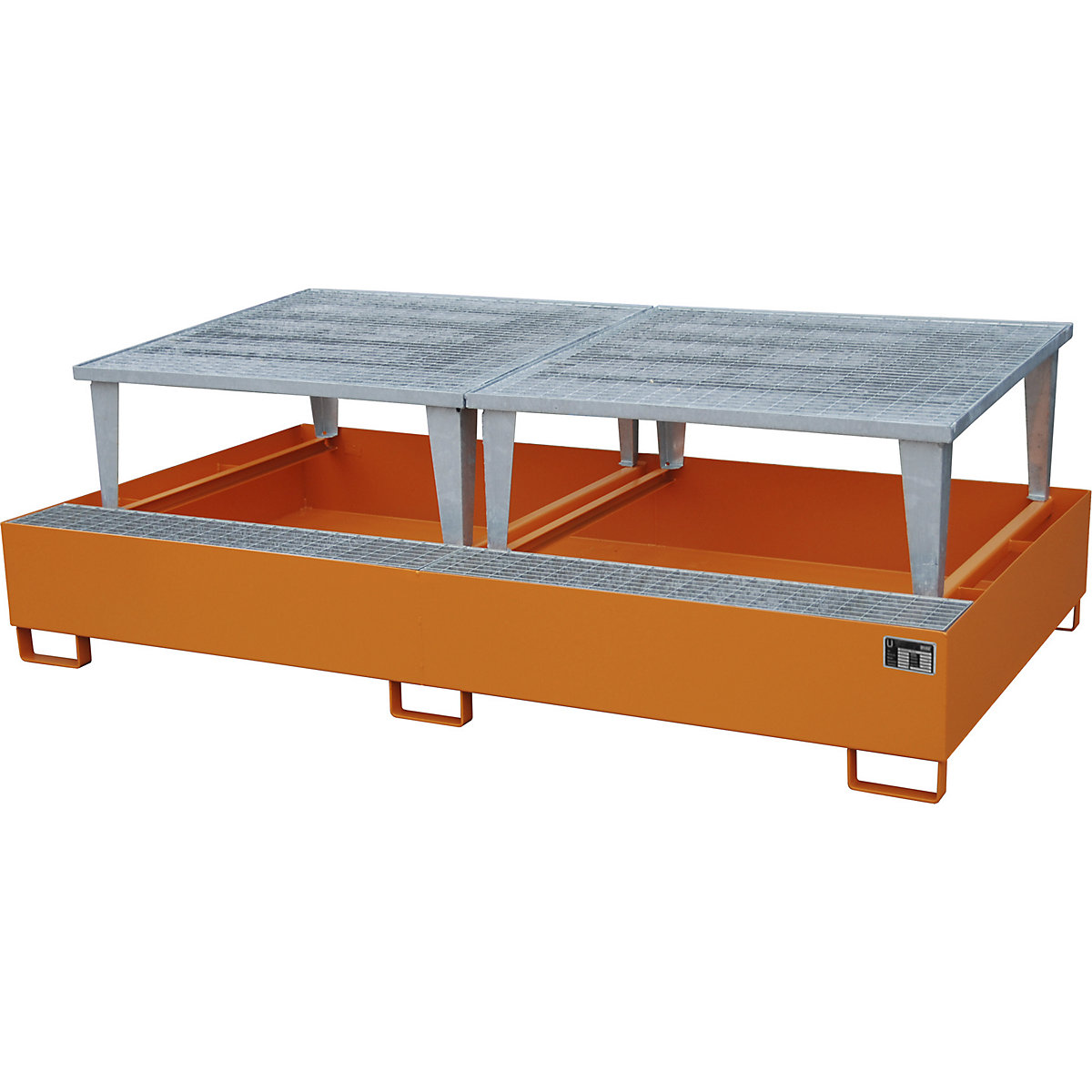 Cuve de rétention en acier pour cubitainer IBC / KTC – eurokraft pro (Illustration du produit 2)-1