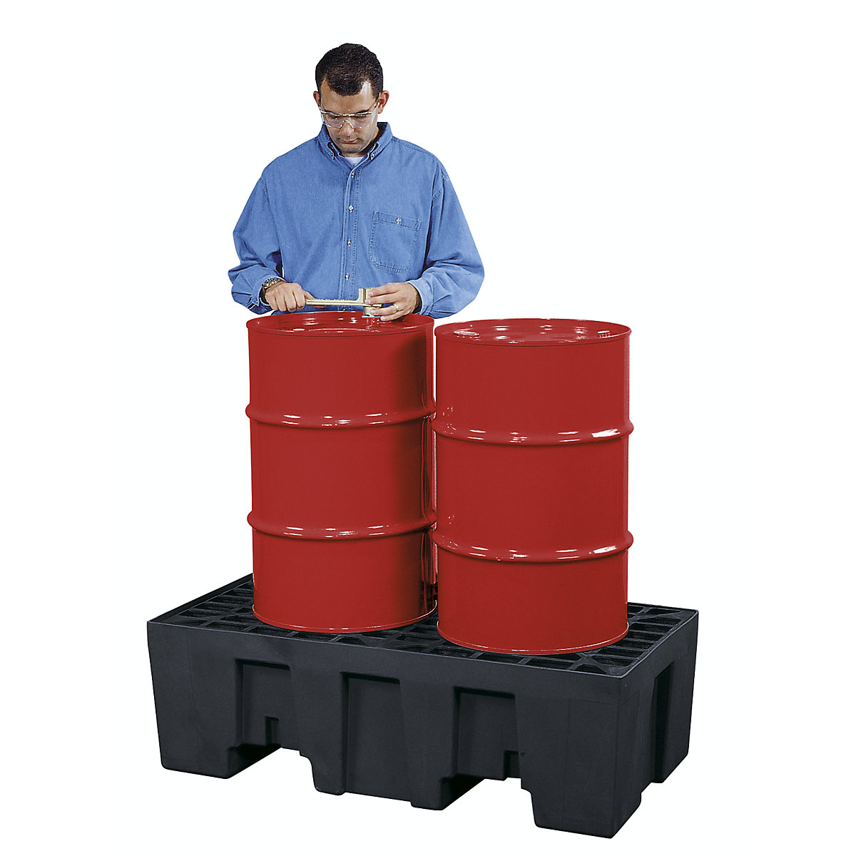 Cuve de rétention en polyéthylène recyclé – Justrite (Illustration du produit 5)-4