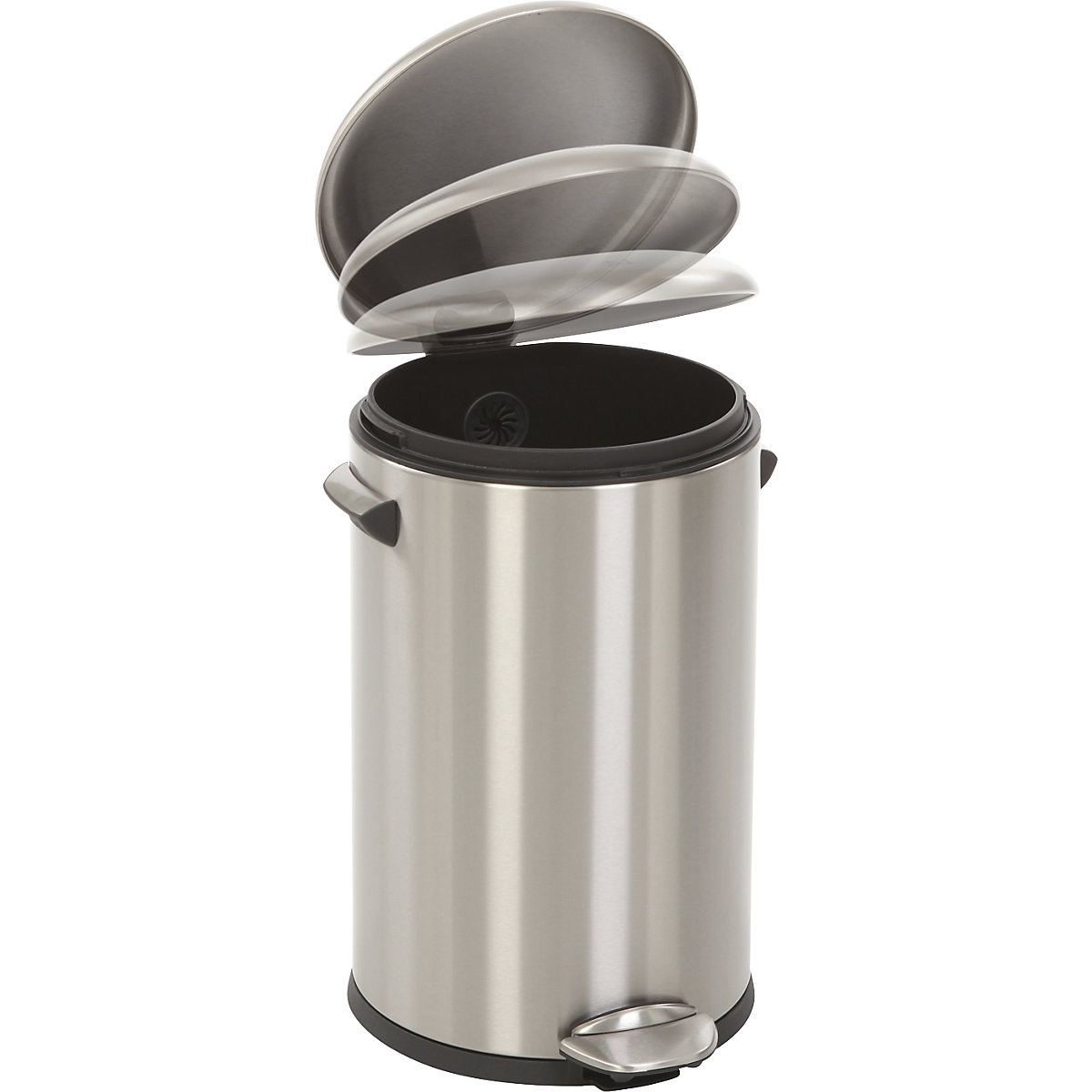 Collecteur de déchets à pédale, en inox – EKO (Illustration du produit 3)-2