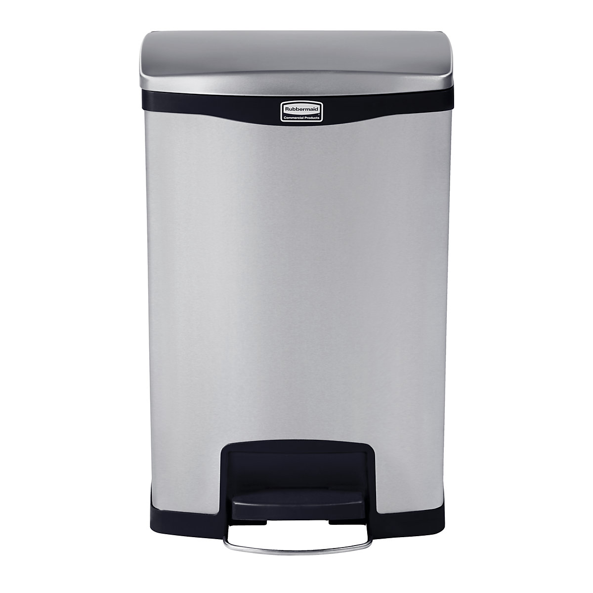 Collecteur de tri à pédale SLIM JIM® – Rubbermaid, en inox, capacité 50 l-1