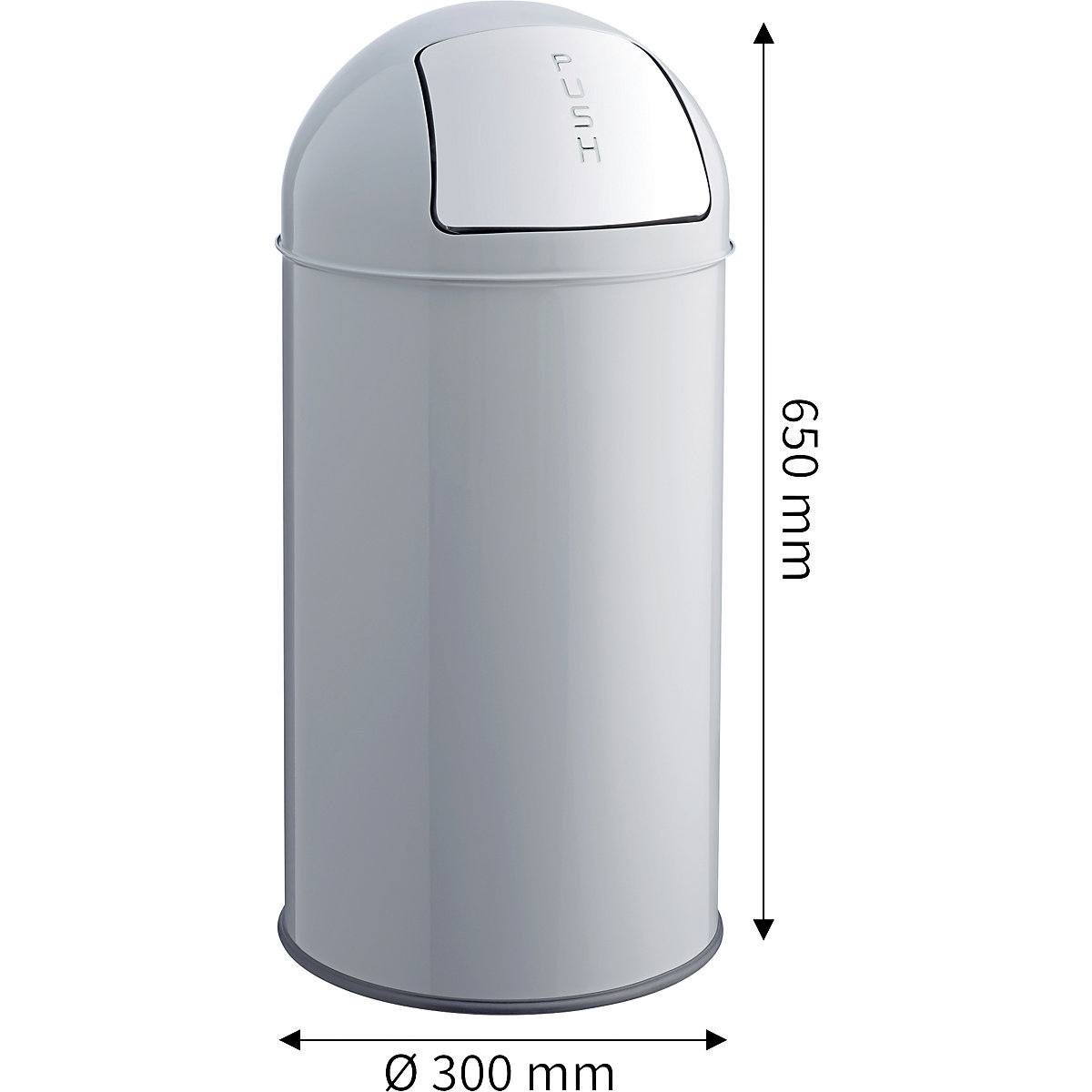 Poubelle à poussoir, acier – helit (Illustration du produit 11)-10
