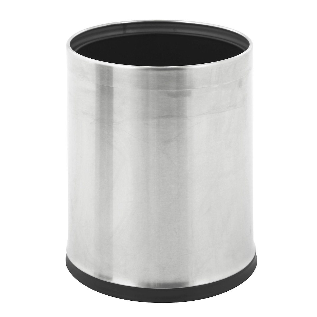 Corbeille à papiers, inox, ronde