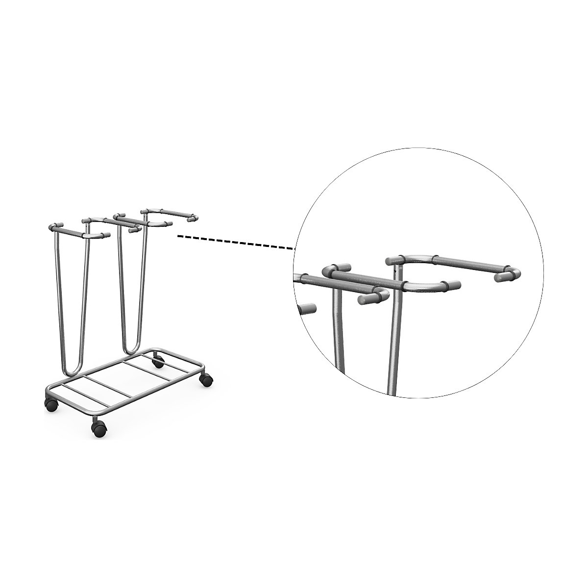 Support sacs-poubelle sans couvercle (Illustration du produit 6)-5
