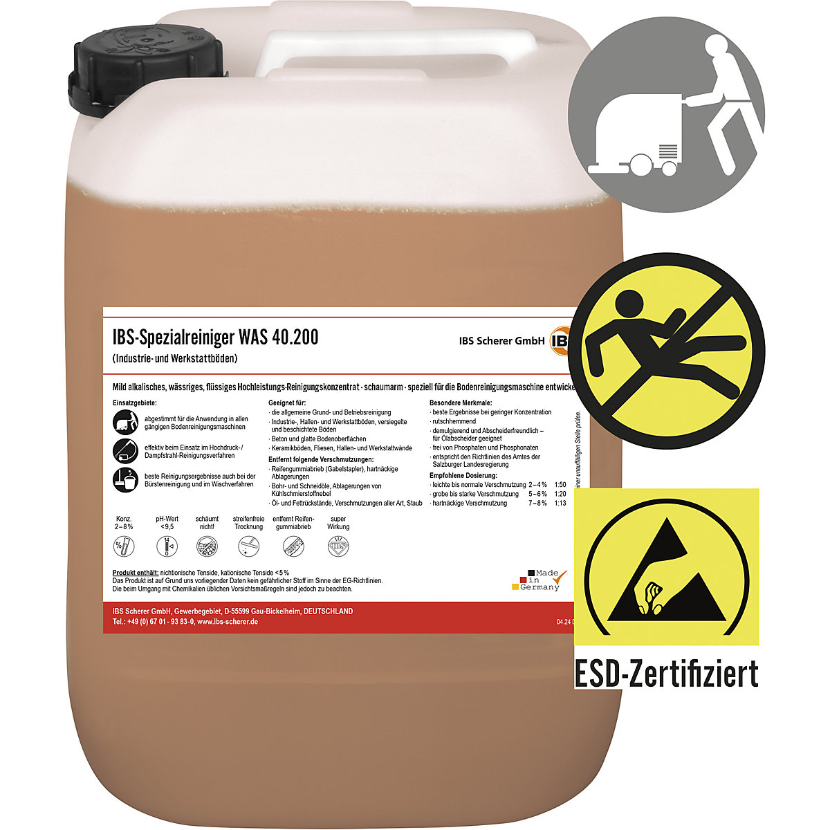 Nettoyant pour sols WAS 40.200 – IBS Scherer