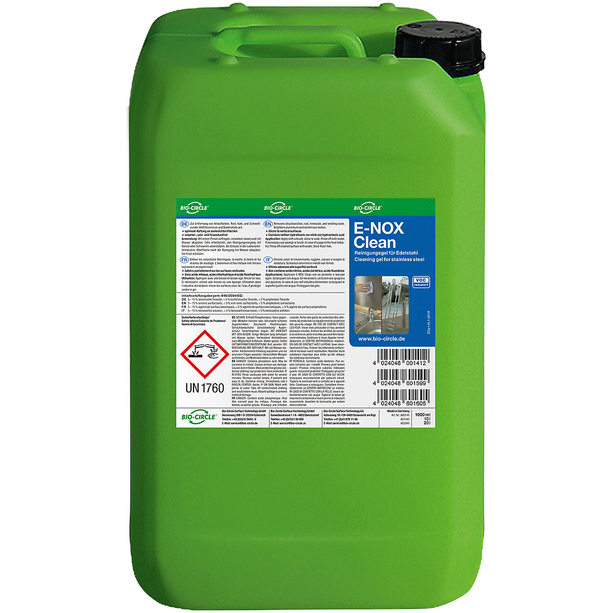 Produit détartrant et antirouille E-NOX Clean - Bio-Circle