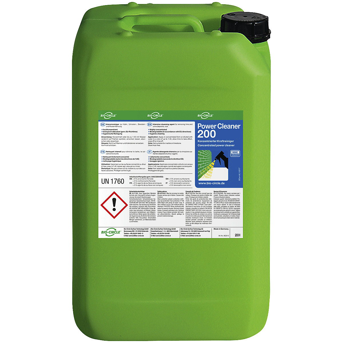 Produit nettoyant concentré Power Cleaner 200 - Bio-Circle