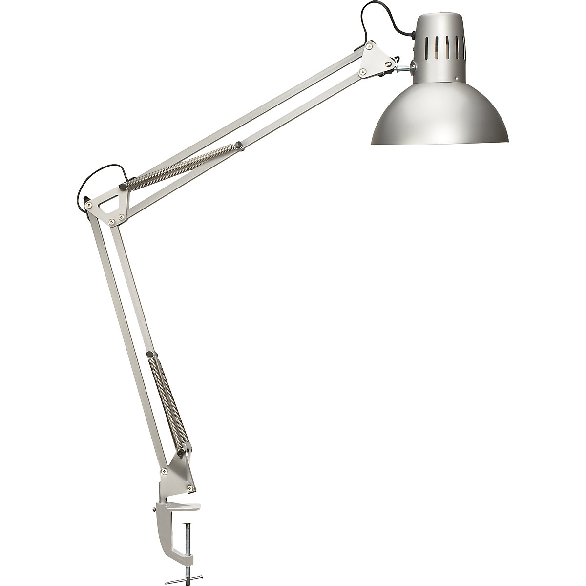 Candeeiro de mesa MAULstudy – MAUL, com base de aperto, excl. lâmpada, prateado-0