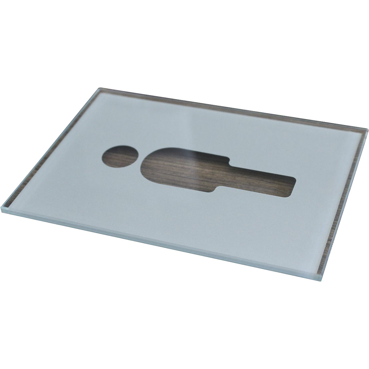 Placa para porta com pictograma WC