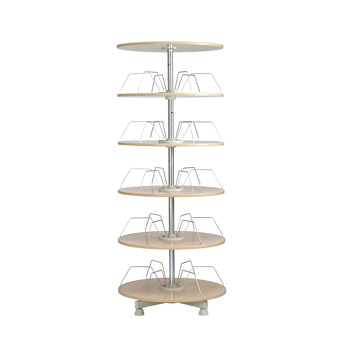 Coluna giratória para pastas de arquivo, Ø dos andares 800 mm, 5 andares, imitação de faia-0