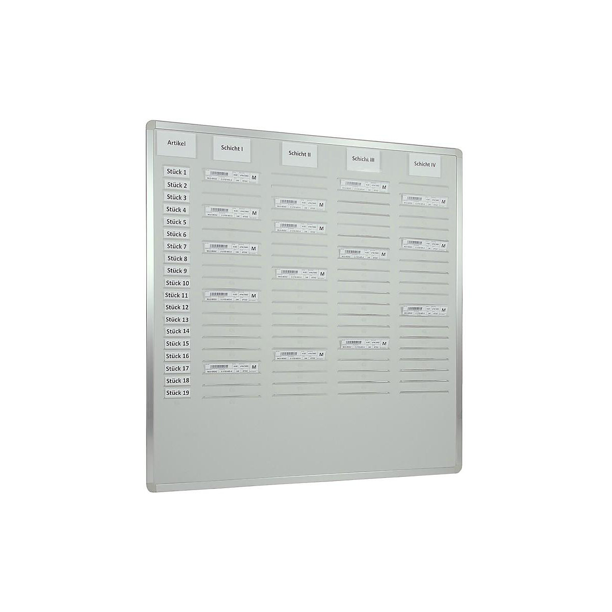 Quadro de planeamento Orga-Easy – EICHNER, altura 900 mm, para A5 na vertical, largura 915 mm, quatro filas-0