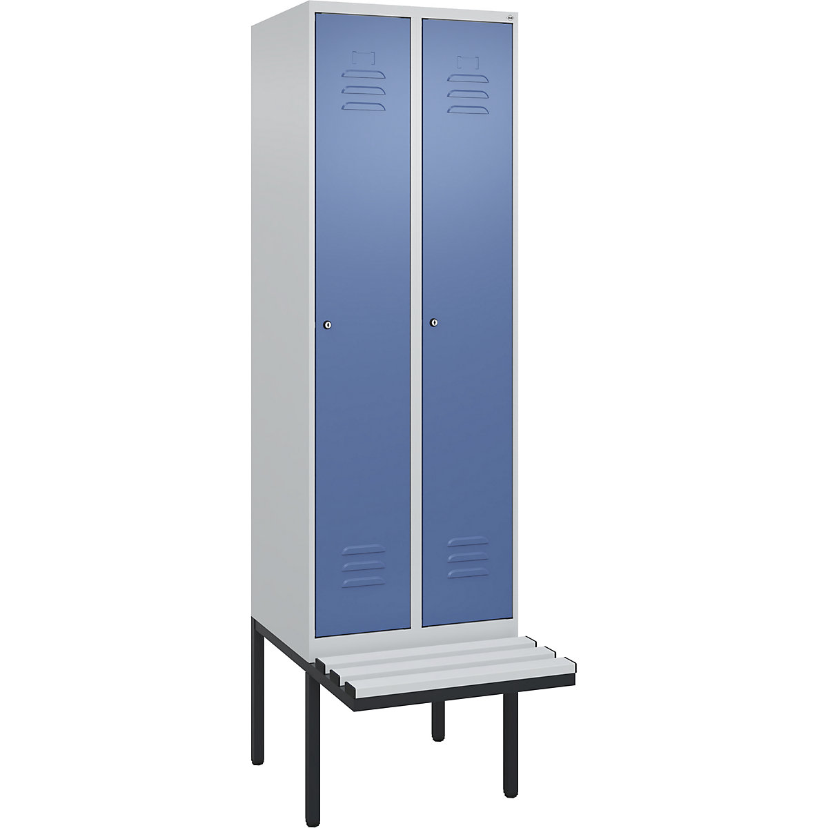 Cacifo com separação de roupa suja/limpa Classic PLUS com banco, estreito – C+P (Imagem do produto 2)-1