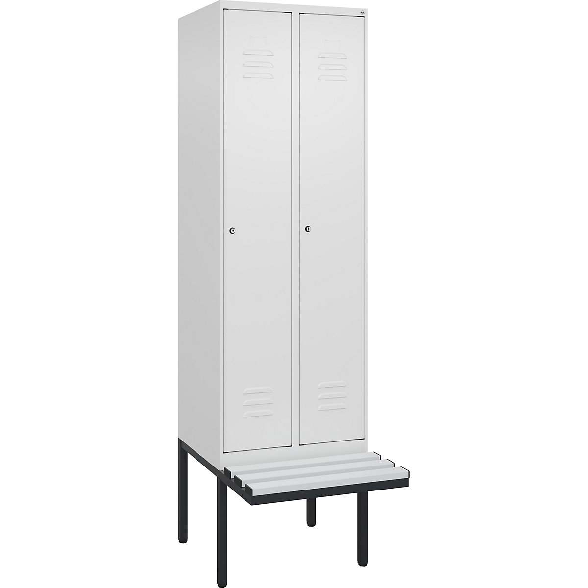 Cacifo com separação de roupa suja/limpa Classic PLUS com banco, estreito – C+P (Imagem do produto 2)-1
