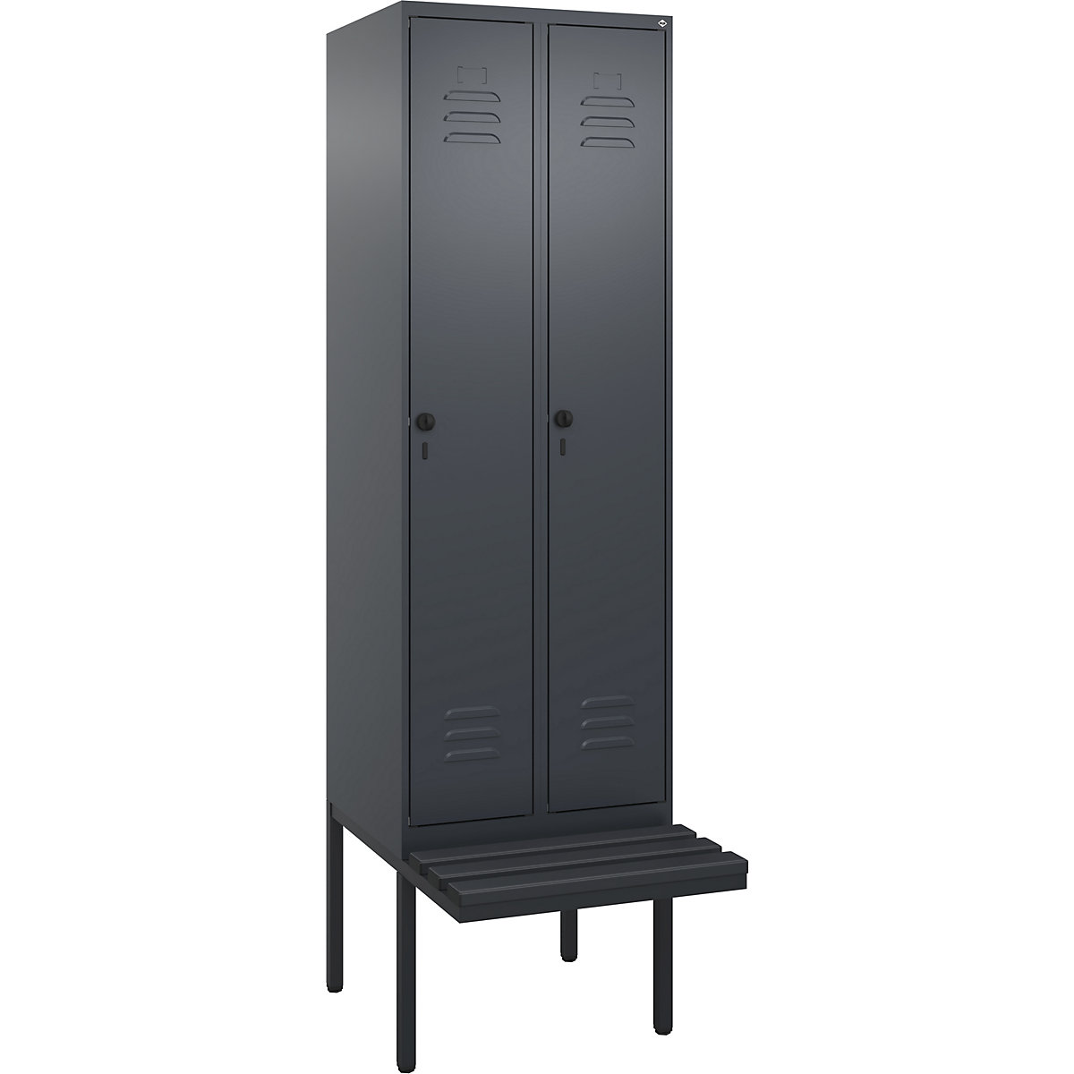 Cacifo com separação de roupa suja/limpa Classic PLUS com banco, estreito – C+P (Imagem do produto 2)-1