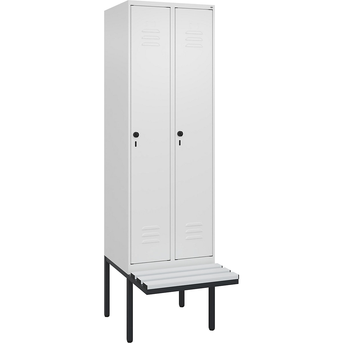 Cacifo com separação de roupa suja/limpa Classic PLUS com banco, estreito – C+P (Imagem do produto 2)-1