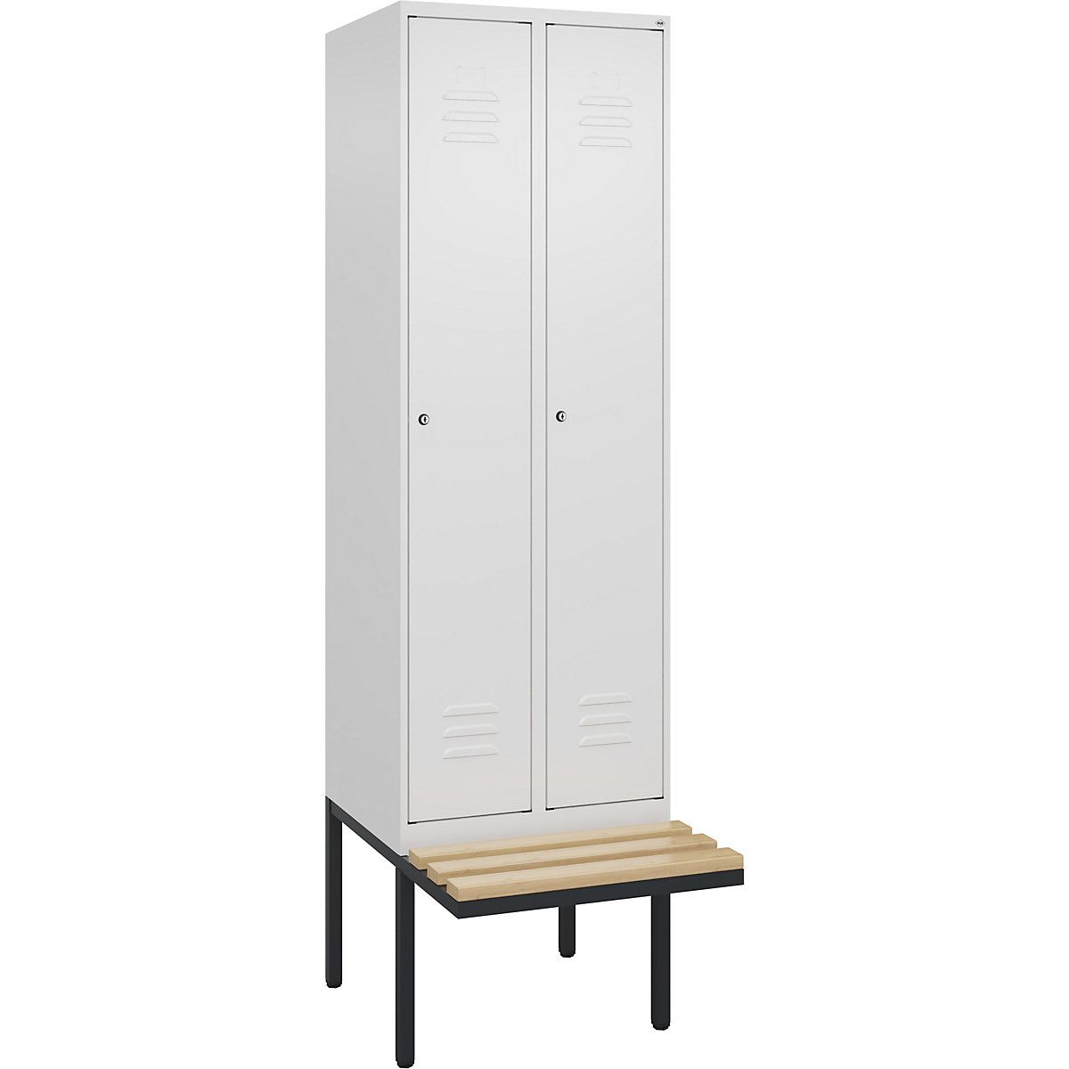 Cacifo com separação de roupa suja/limpa Classic PLUS com banco, estreito – C+P (Imagem do produto 3)-2
