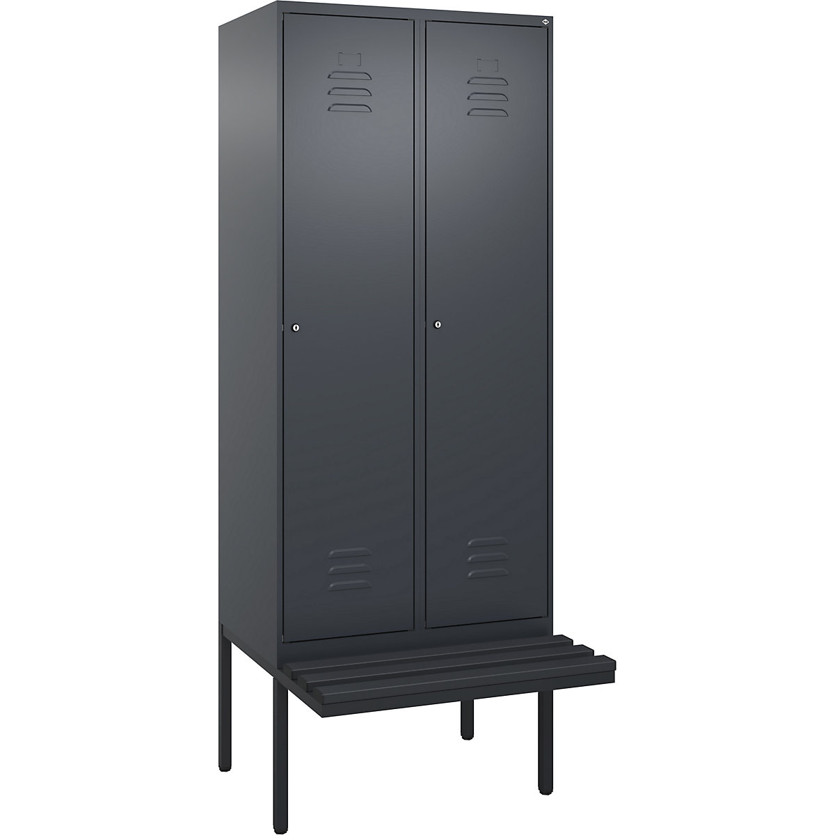 Cacifo com separação de roupa suja/limpa Classic PLUS com banco, estreito – C+P (Imagem do produto 2)-1