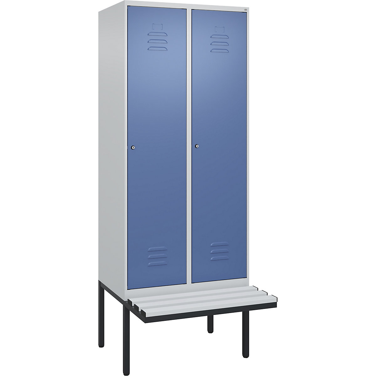 Cacifo com separação de roupa suja/limpa Classic PLUS com banco, estreito – C+P (Imagem do produto 2)-1