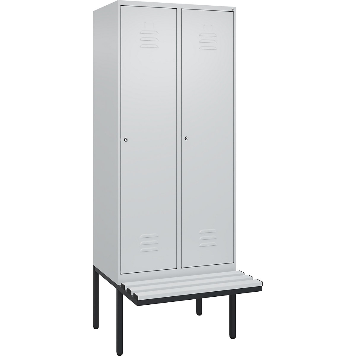 Cacifo com separação de roupa suja/limpa Classic PLUS com banco, estreito – C+P (Imagem do produto 2)-1