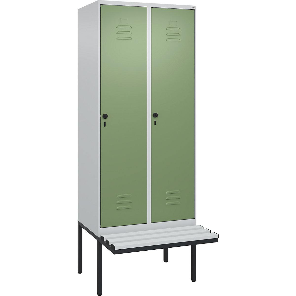 Cacifo com separação de roupa suja/limpa Classic PLUS com banco, estreito – C+P (Imagem do produto 2)-1