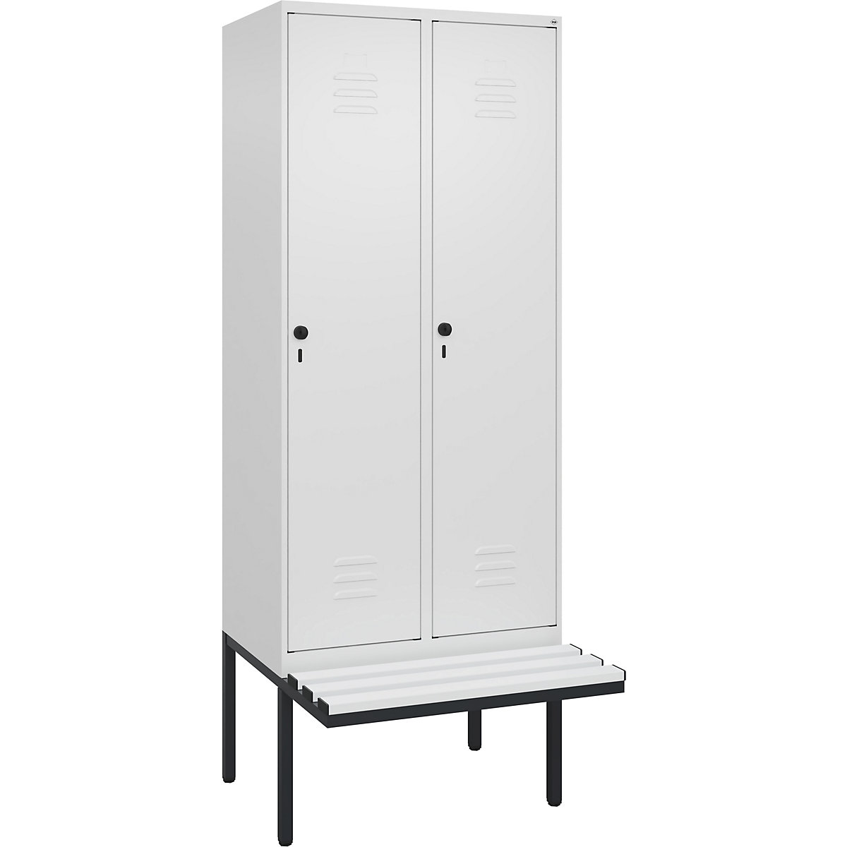 Cacifo com separação de roupa suja/limpa Classic PLUS com banco, estreito – C+P (Imagem do produto 2)-1