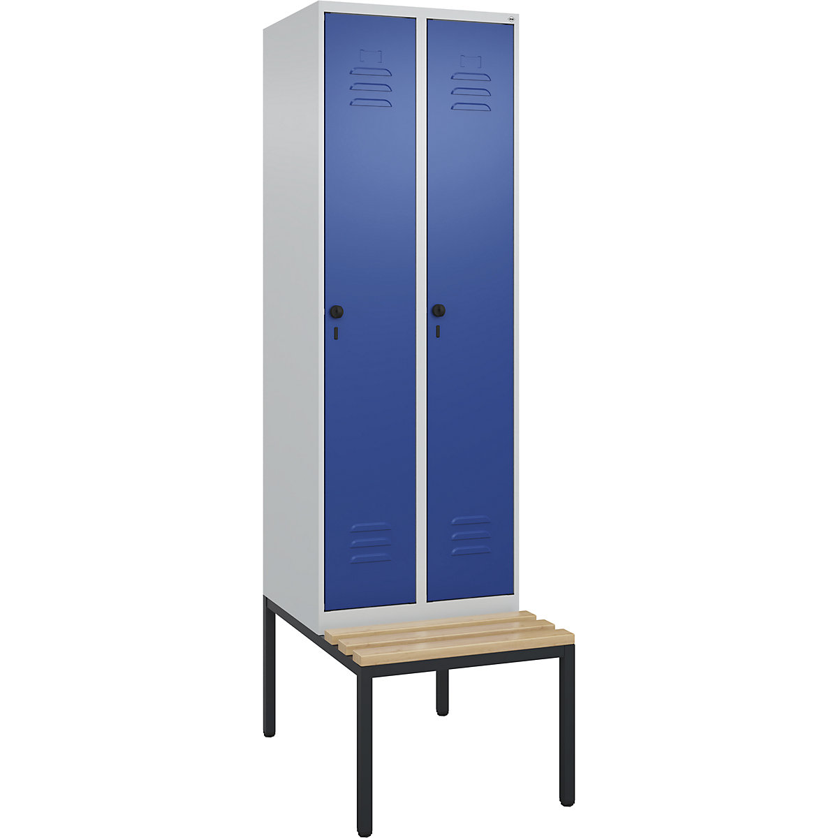 Cacifo com separação de roupa suja/limpa Classic PLUS com banco, estreito – C+P (Imagem do produto 2)-1
