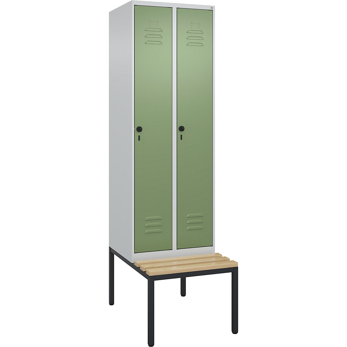 Cacifo com separação de roupa suja/limpa Classic PLUS com banco, estreito – C+P (Imagem do produto 2)-1