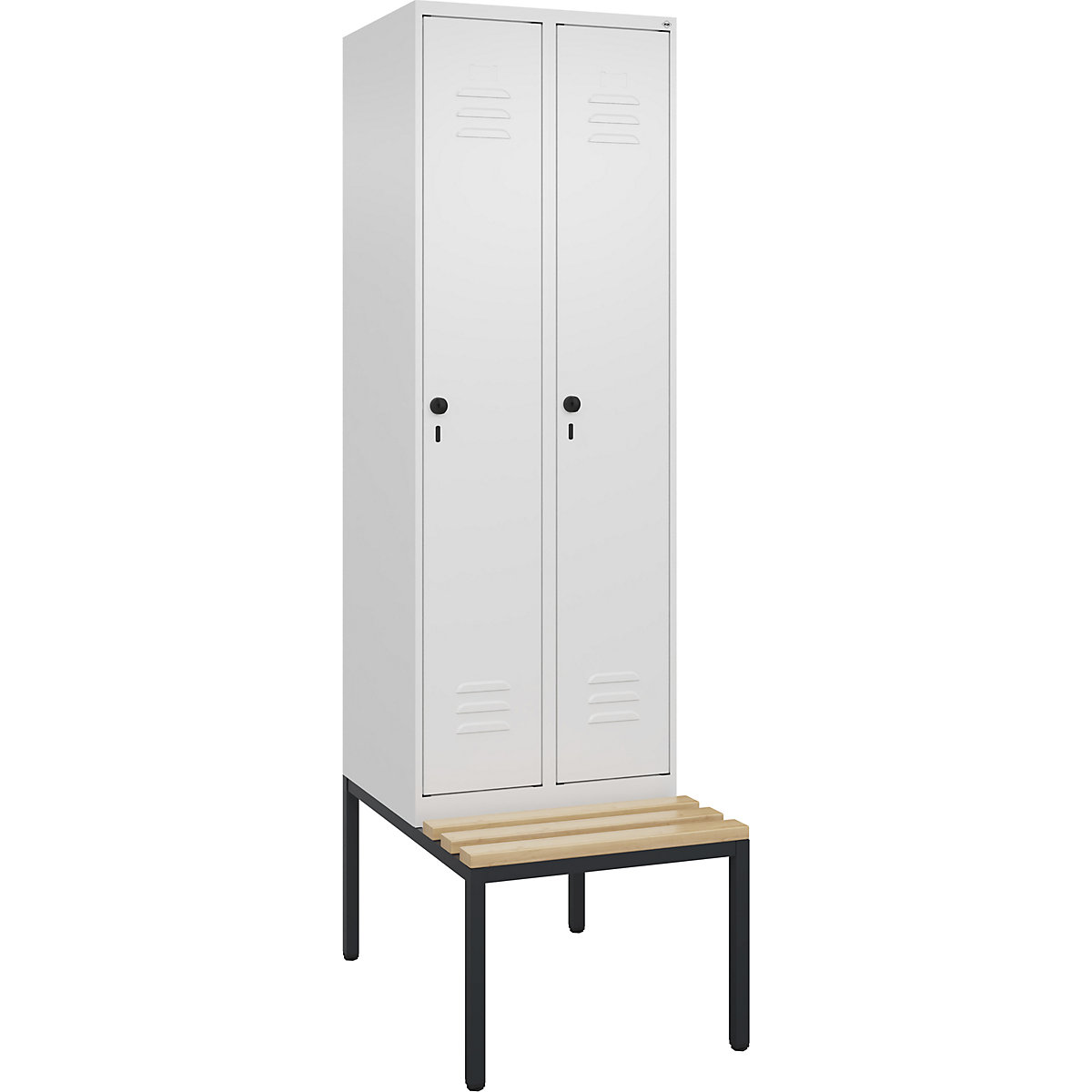 Cacifo com separação de roupa suja/limpa Classic PLUS com banco, estreito – C+P (Imagem do produto 2)-1