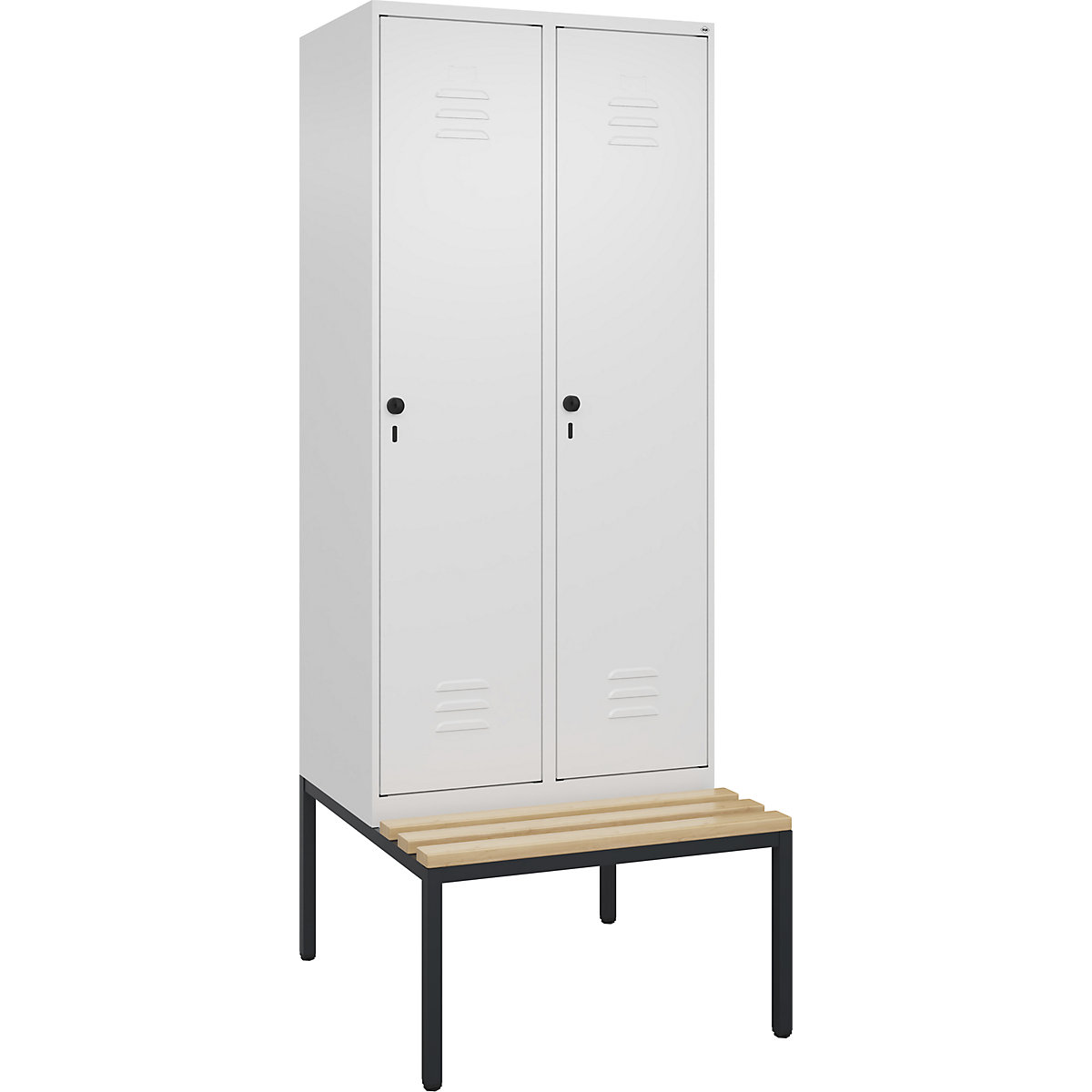 Cacifo com separação de roupa suja/limpa Classic PLUS com banco, estreito – C+P (Imagem do produto 2)-1