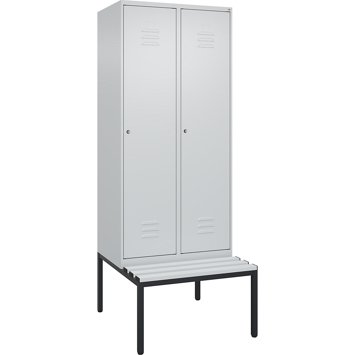 Cacifo com separação de roupa suja/limpa Classic PLUS com banco, estreito – C+P (Imagem do produto 2)-1
