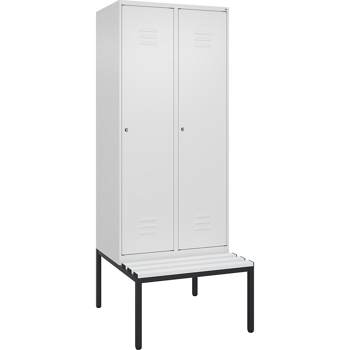 Cacifo com separação de roupa suja/limpa Classic PLUS com banco, estreito – C+P (Imagem do produto 2)-1