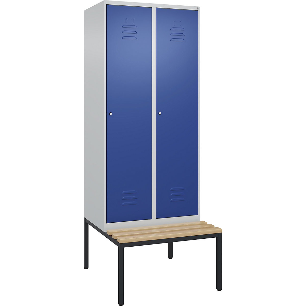 Cacifo com separação de roupa suja/limpa Classic PLUS com banco, estreito – C+P (Imagem do produto 2)-1
