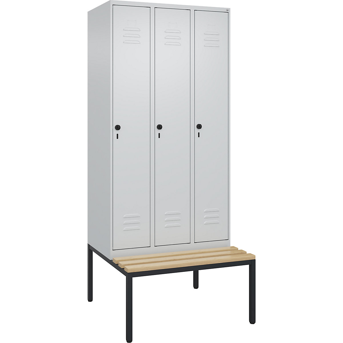 Cacifo com separação de roupa suja/limpa Classic PLUS com banco, estreito – C+P (Imagem do produto 2)-1