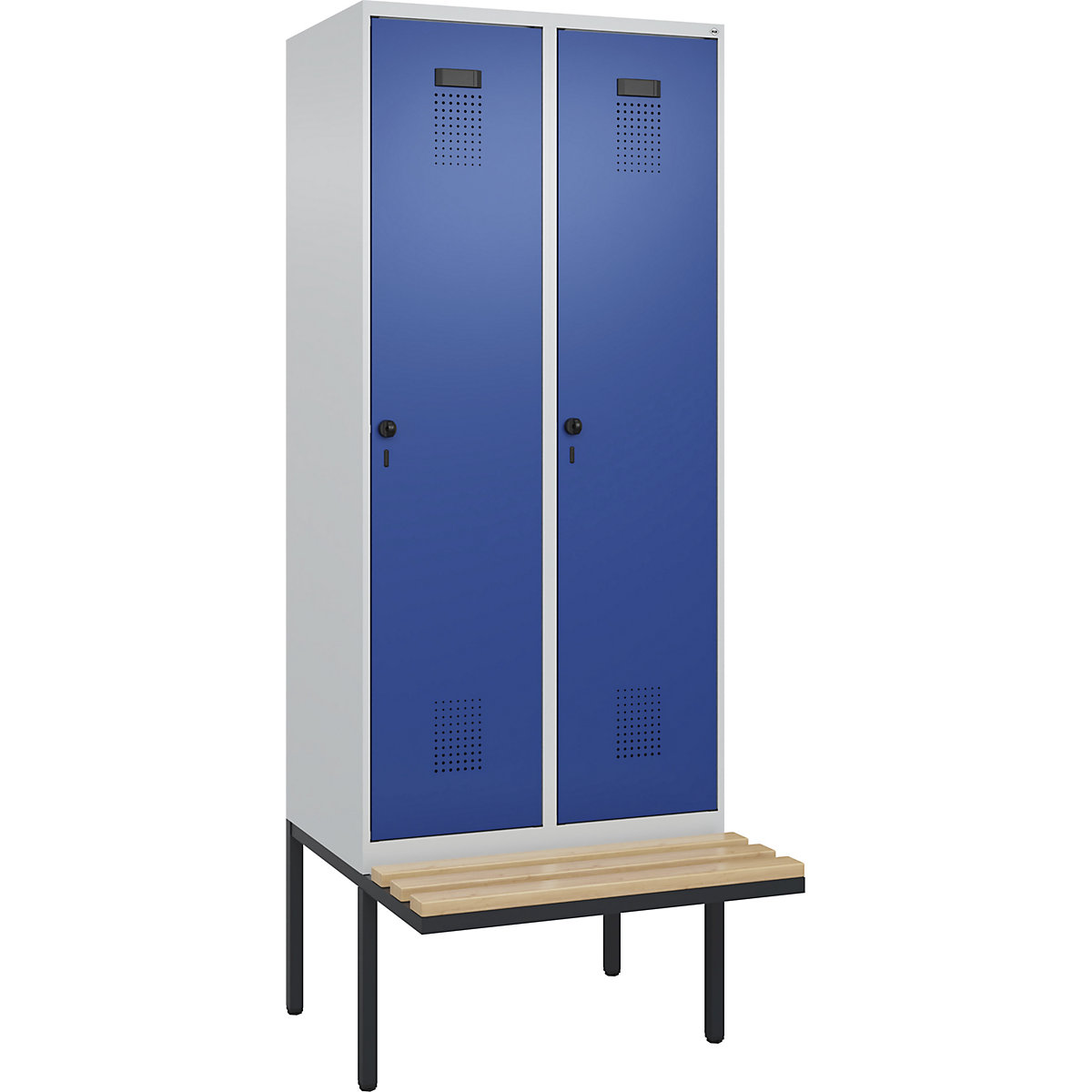 Cacifo com separação de roupa suja/limpa Evolo PLUS com banco, estreito (Imagem do produto 2)-1