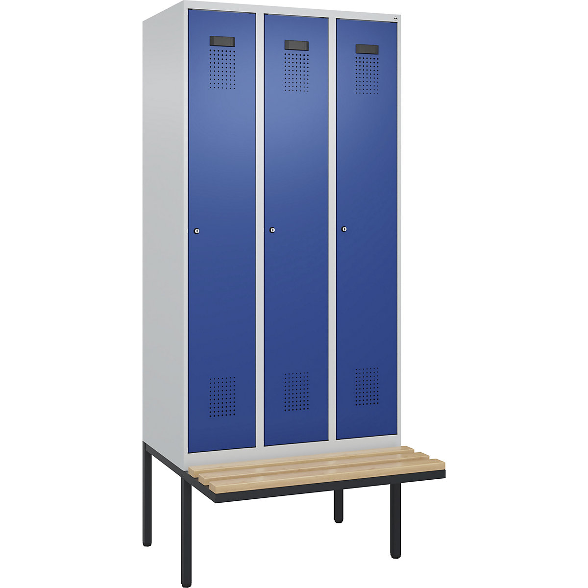 Cacifo com separação de roupa suja/limpa Evolo PLUS com banco, estreito (Imagem do produto 2)-1