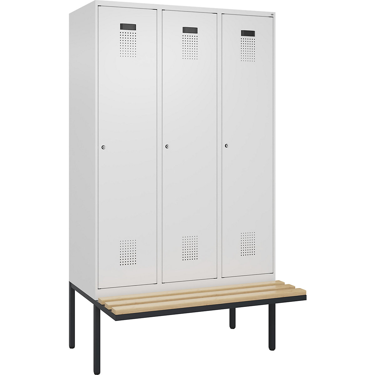 Cacifo com separação de roupa suja/limpa Evolo PLUS com banco, estreito (Imagem do produto 2)-1
