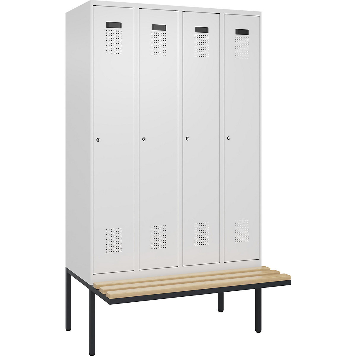 Cacifo com separação de roupa suja/limpa Evolo PLUS com banco, estreito (Imagem do produto 2)-1