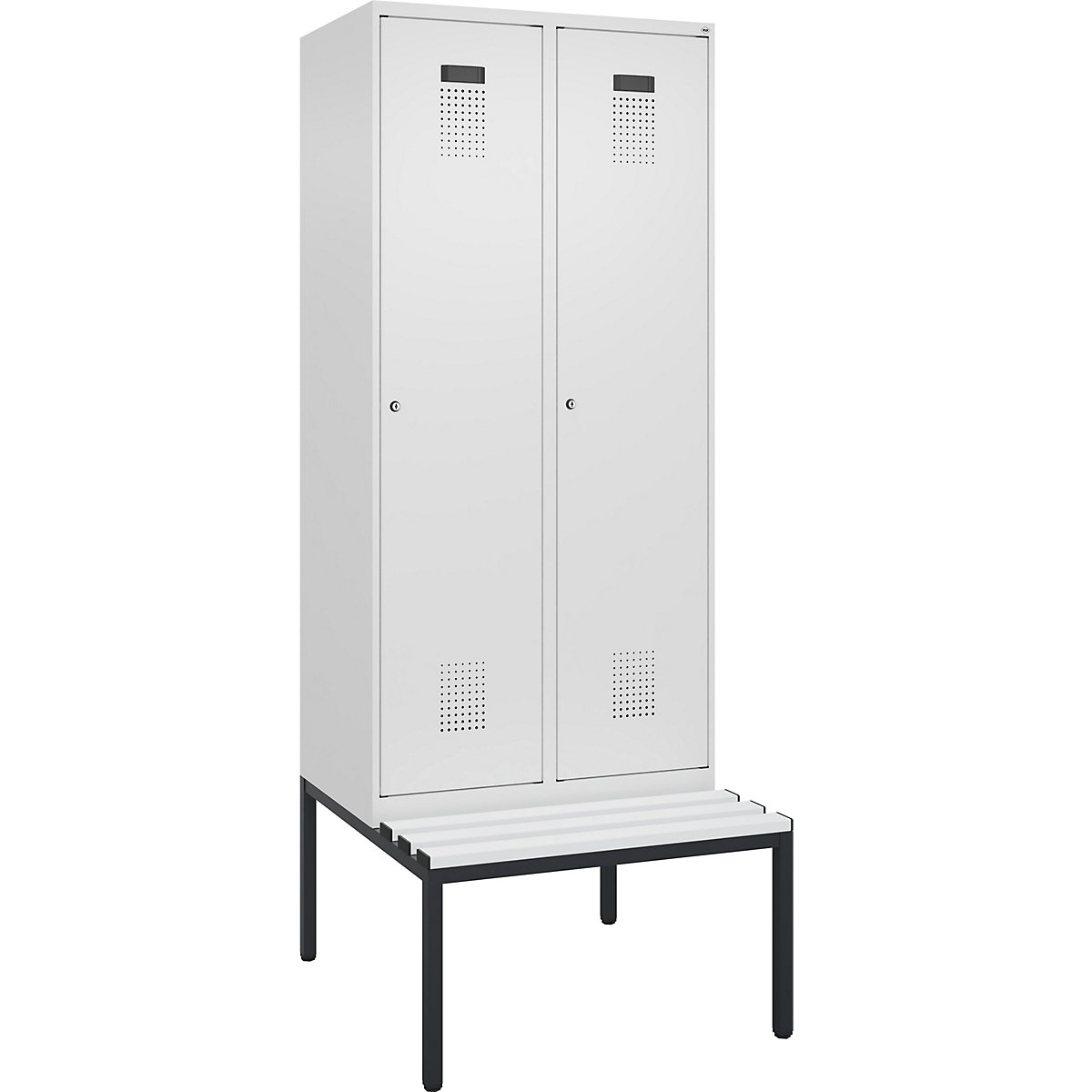 Cacifo com separação de roupa suja/limpa Evolo PLUS com banco, estreito (Imagem do produto 2)-1