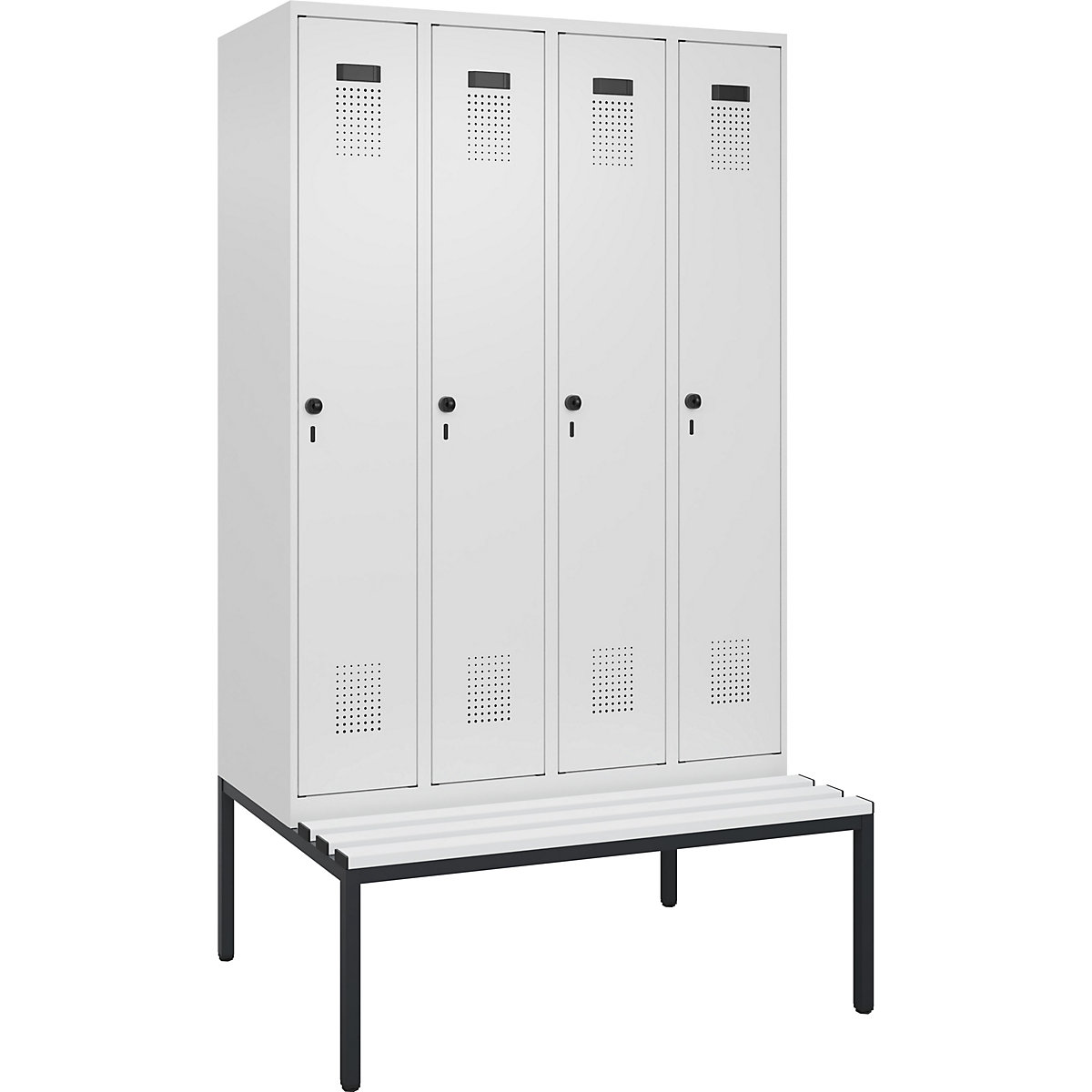 Cacifo com separação de roupa suja/limpa Evolo PLUS com banco, estreito (Imagem do produto 2)-1