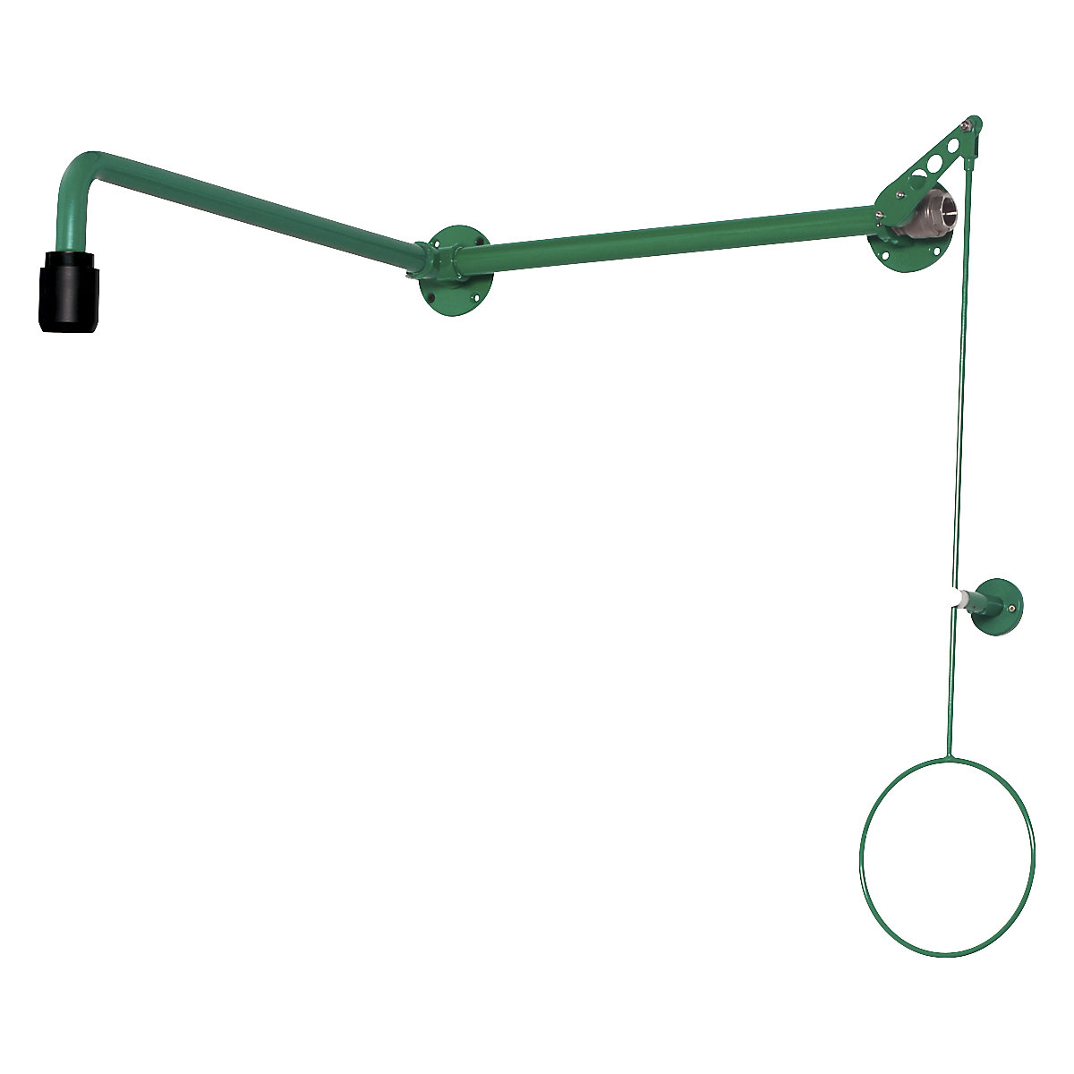 Chuveiro de emergência para corpo ClassicLine, montagem por cima da porta, verde, preto-0