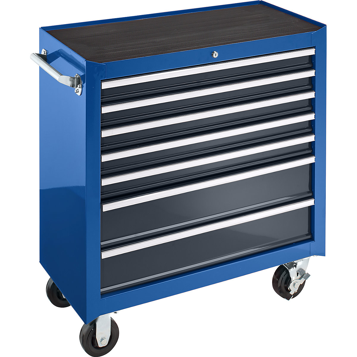 Carro de oficina, AxLxP 1010 x 914 x 458 mm, 7 gavetas, azul-0