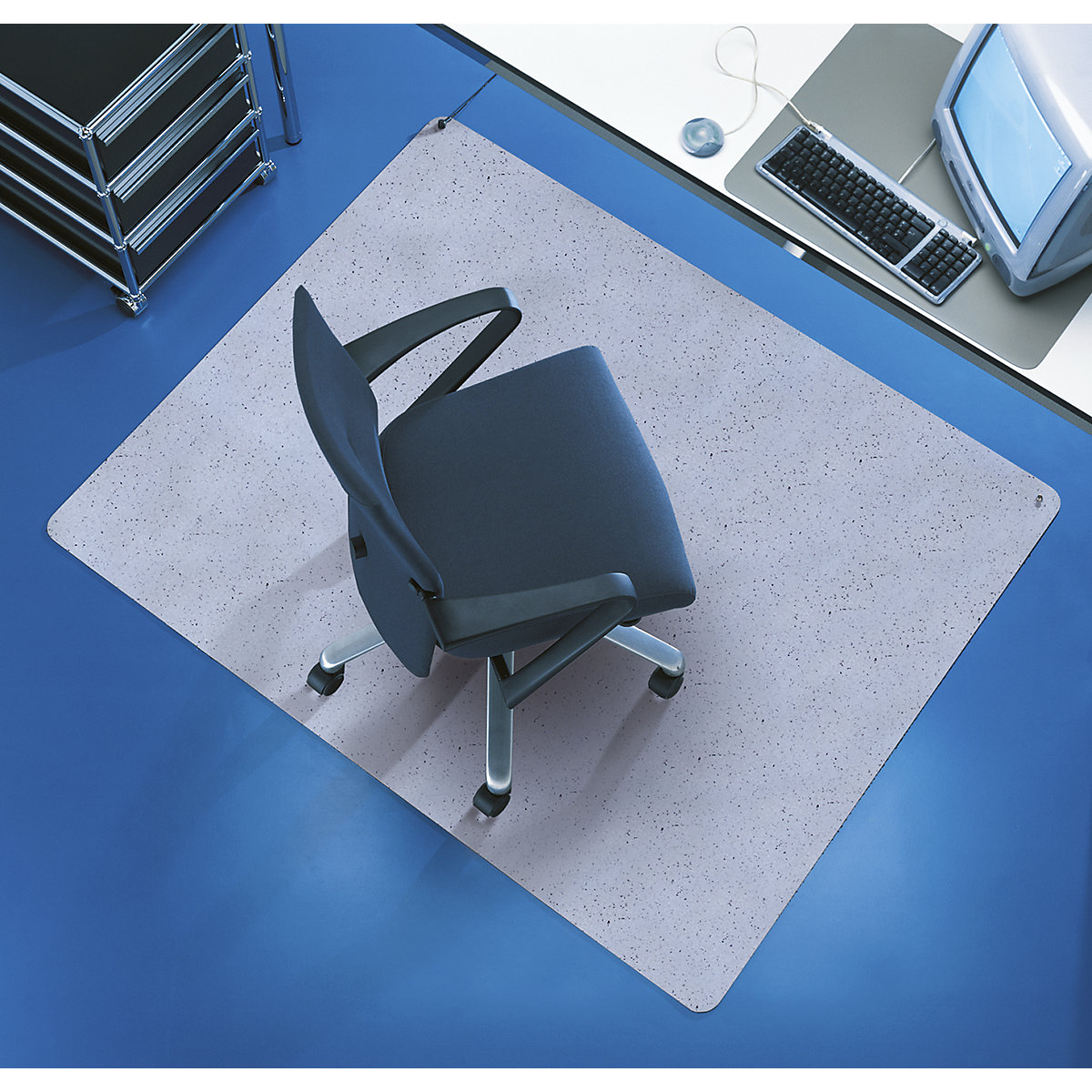 Esteira de proteção do chão ESD YOGA FLAT, para pisos duros e tapete de pelo baixo, LxP 1300 x 1200 mm-0