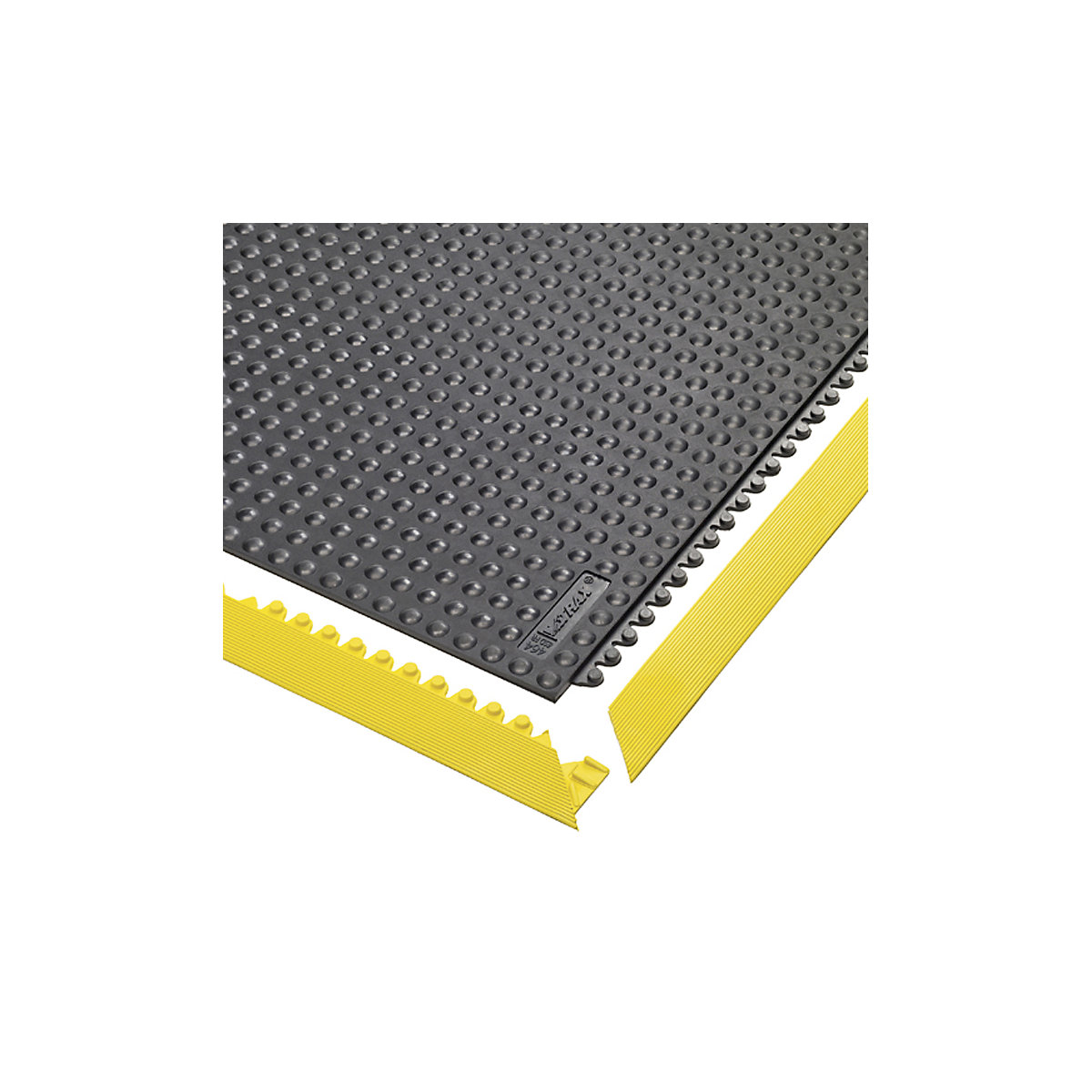 Placa de base com sistema de encaixe, Skywalker ESD NITRILE FR com relevos – NOTRAX, CxLxA 910 x 910 x 13 mm, preto, resistente ao fogo-0