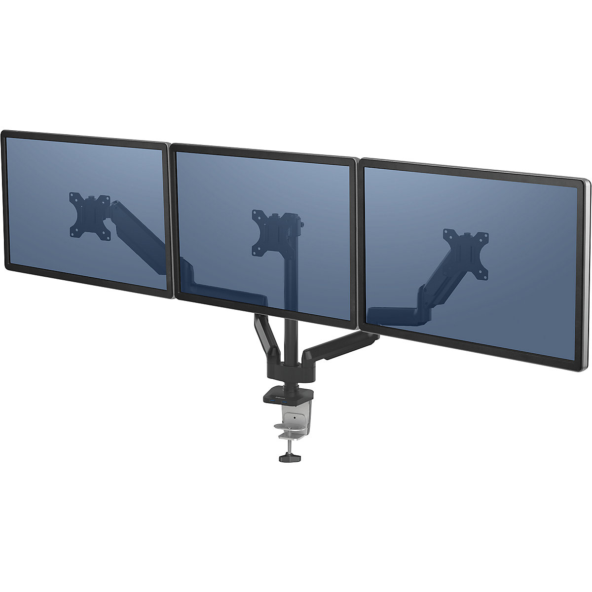 Brazo para monitor de la SERIE PLATINUM – Fellowes, brazo triple para 3 monitores, negro-0